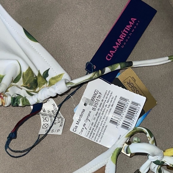 NEW Cìa Maritima Pilyq Lemons Limonata String Bikini Set Top (S) Bottoms (L) D&G - Picture 4 of 8